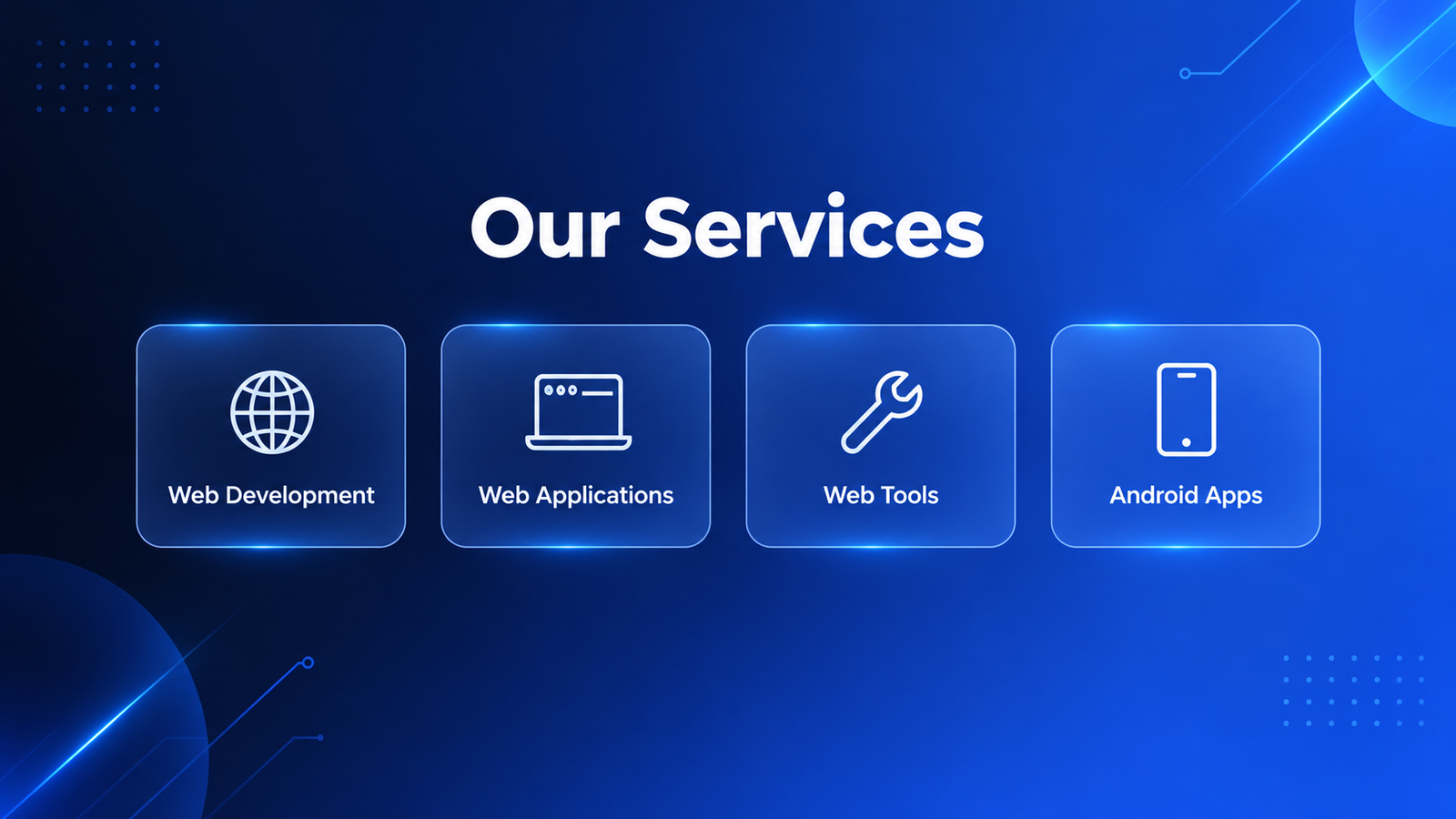 UD2ools Our Services - Web Development, Web Applications, Web Tools and Android App Development